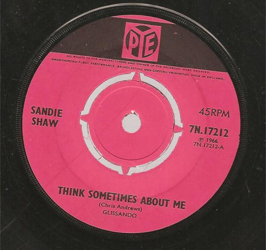Sandie Shaw - Think Sometimes About Me (7", Single)