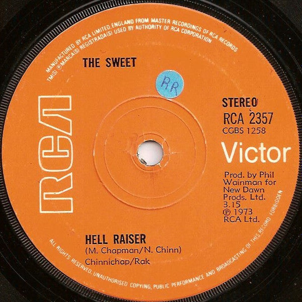 The Sweet - Hell Raiser (7", Single, Sol)