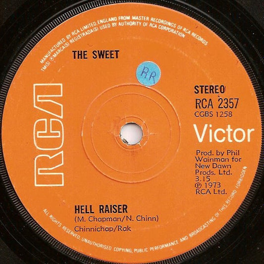 The Sweet - Hell Raiser (7", Single, Sol)