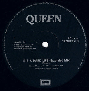 Queen - It's A Hard Life (Extended Mix) (12", Single)