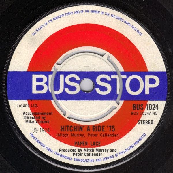 Paper Lace - Hitchin' A Ride '75 (7")