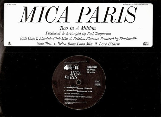 Mica Paris - Two In A Million (12", Promo)