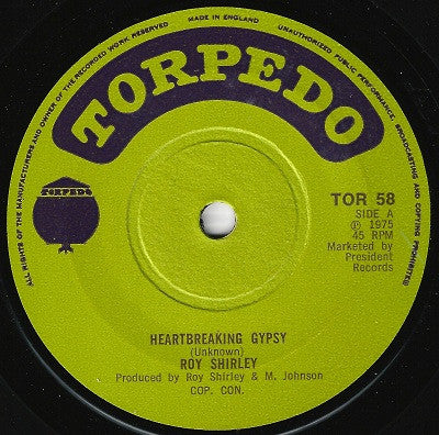 Roy Shirley - Heartbreaking Gypsy (7", Single)