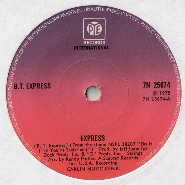 B.T. Express - Express (7", Single, Sol)