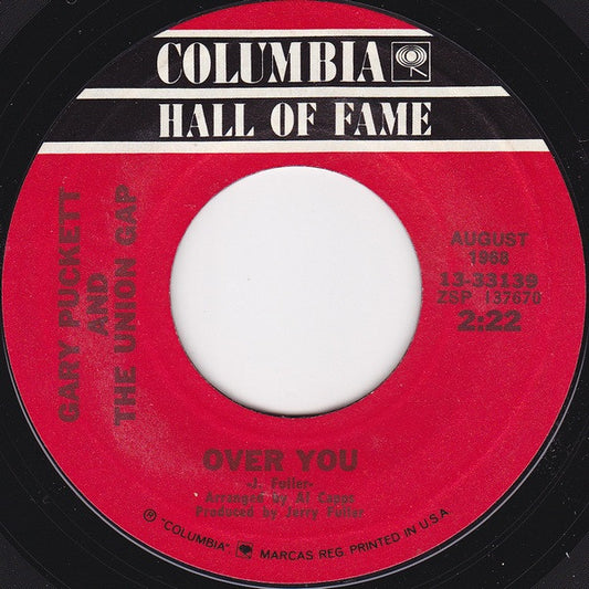 Gary Puckett And The Union Gap* - Over You / Lady Willpower (7", Single, RE)