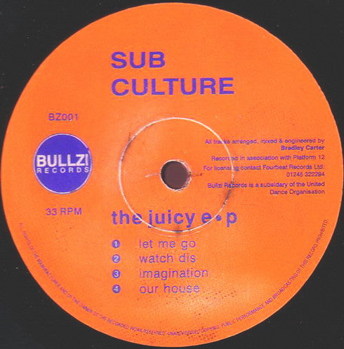 Sub Culture (5) - The Juicy EP (12", EP)