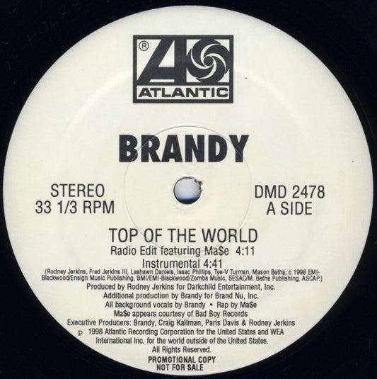 Brandy (2) - Top Of The World (12", Promo)