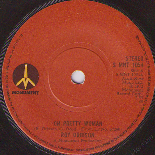 Roy Orbison - Oh Pretty Woman / It's Over (7", Single)
