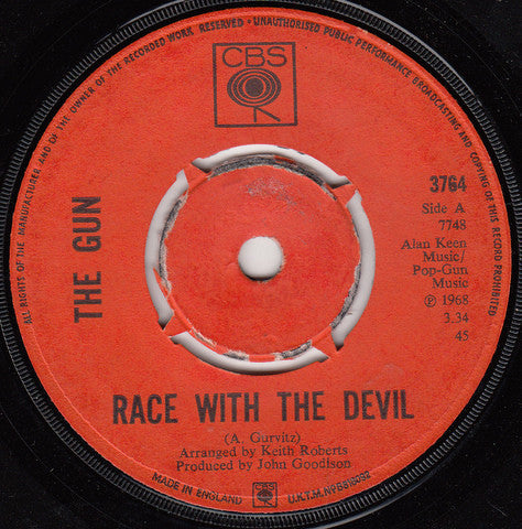 The Gun - Race With The Devil (7", Single)