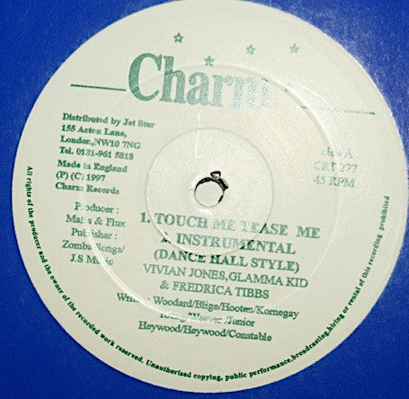 Vivian Jones, Glamma Kid & Fredrica Tibbs - Touch Me Tease Me (12")