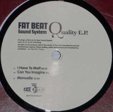 Fat Beat Sound System - Quality E.P. (12", EP)