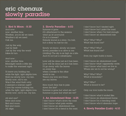 Eric Chenaux - Slowly Paradise (CD, Album)