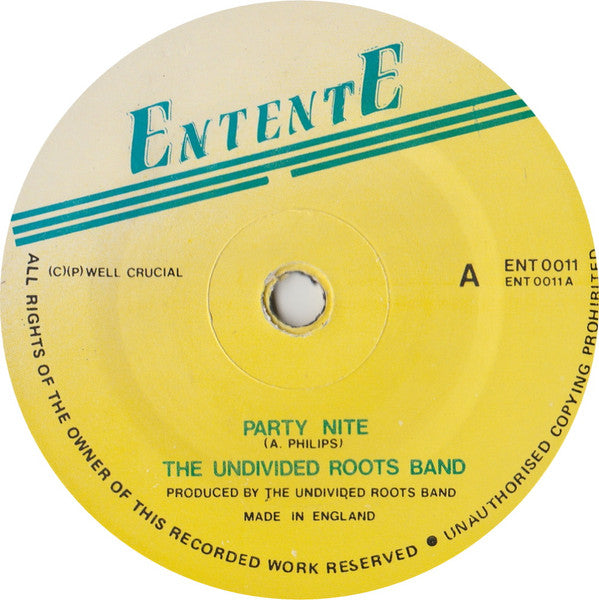 The Undivided Roots Band* - Party Nite (7", Single)
