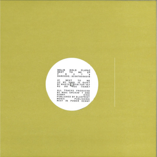 Solid Gold Playaz - Next To Me EP (12", EP, Ltd)