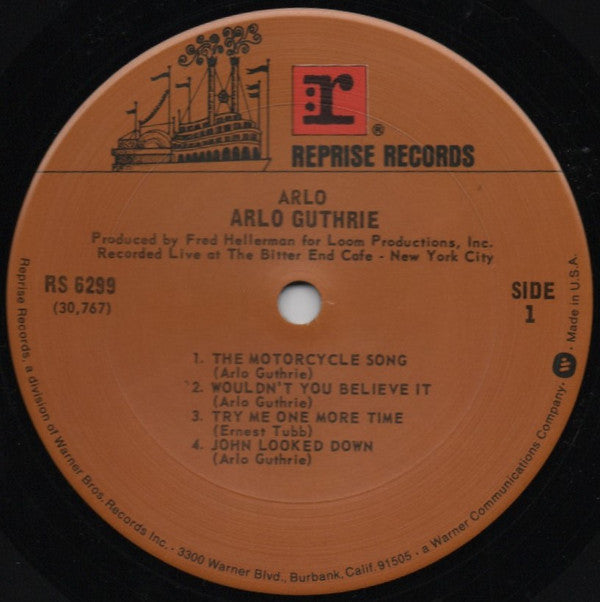 Arlo Guthrie - Arlo (LP, Album, Jac)