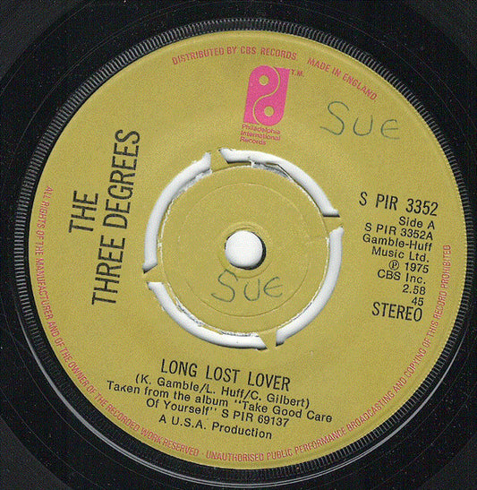 The Three Degrees - Long Lost Lover (7", 4 P)