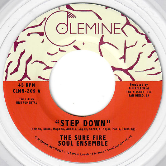 The Sure Fire Soul Ensemble - Step Down (7", Single, Ltd, Cle)