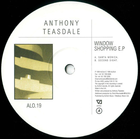 Anthony Teasdale - Window Shopping E.P (12", EP)