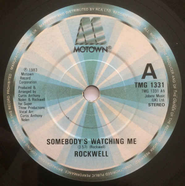 Rockwell - Somebody's Watching Me (7", Single, Sol)