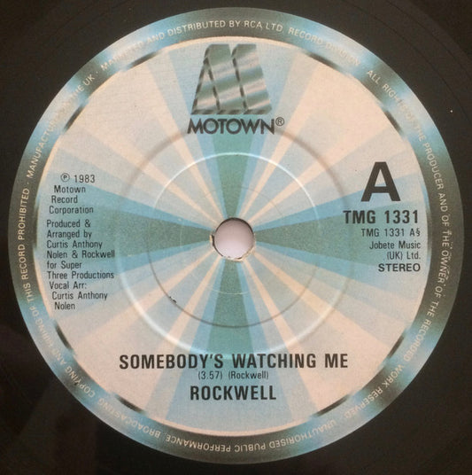 Rockwell - Somebody's Watching Me (7", Single, Sol)