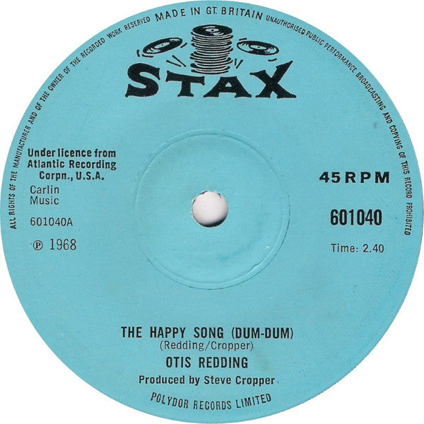 Otis Redding - The Happy Song (Dum-Dum) (7", Single, Sol)