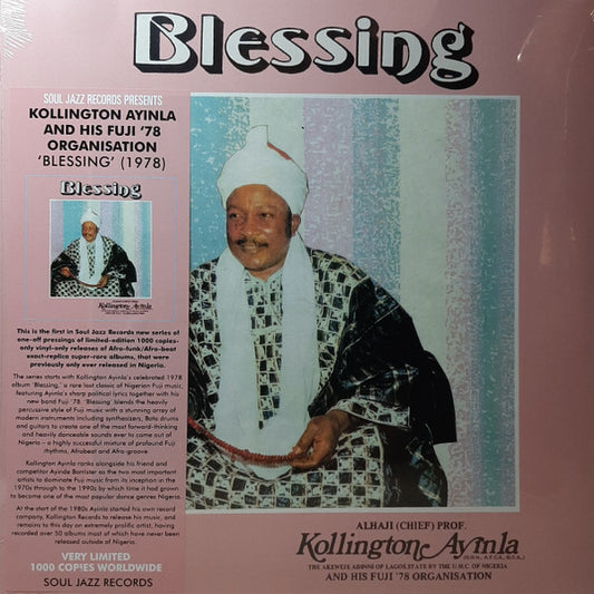 Alhaji (Chief) Prof. Kollington Ayinla And His Fuji '78 Organisation* - Blessing (LP, Album, Ltd, RE)