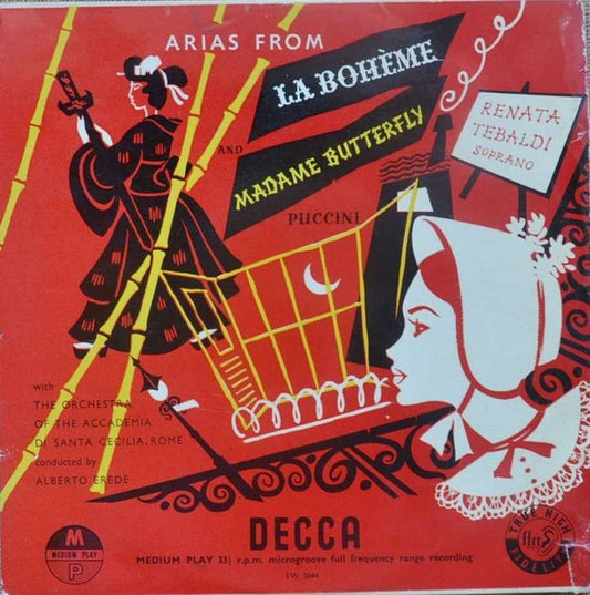 Renata Tebaldi - Arias From La Boheme And Madame Butterfly (10")