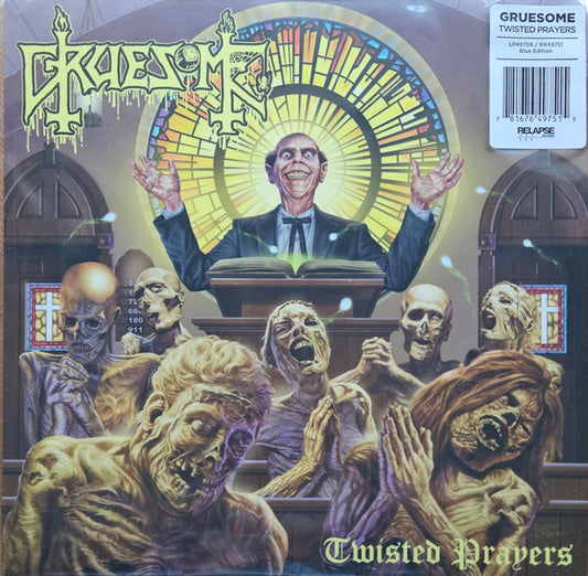 Gruesome (5) - Twisted Prayers (LP, Album, RP, Blu)