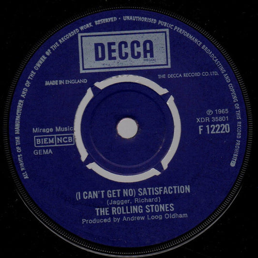 The Rolling Stones - (I Can't Get No) Satisfaction (7", Single, RP)