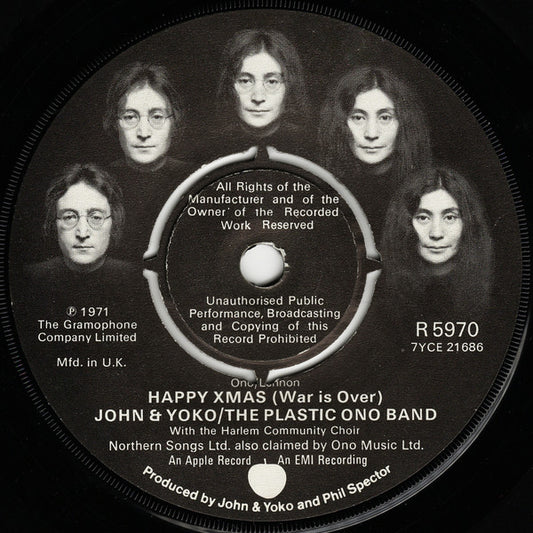 John & Yoko* & The Plastic Ono Band - Happy Xmas (War Is Over) (7", Single, Pus)