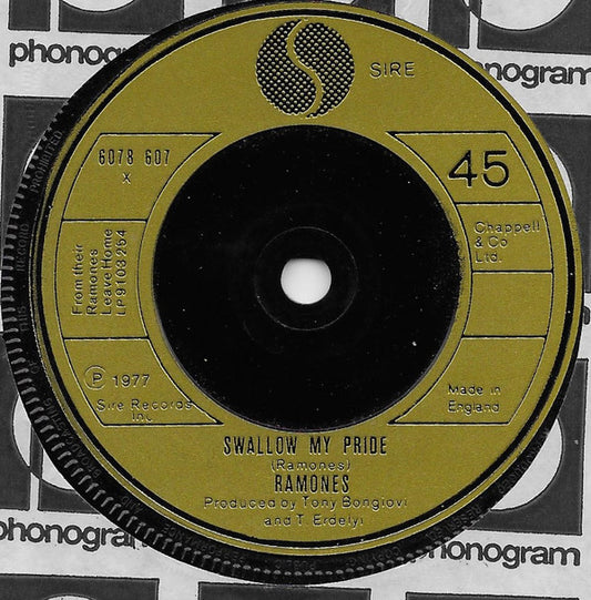 Ramones - Swallow My Pride (7", Single)