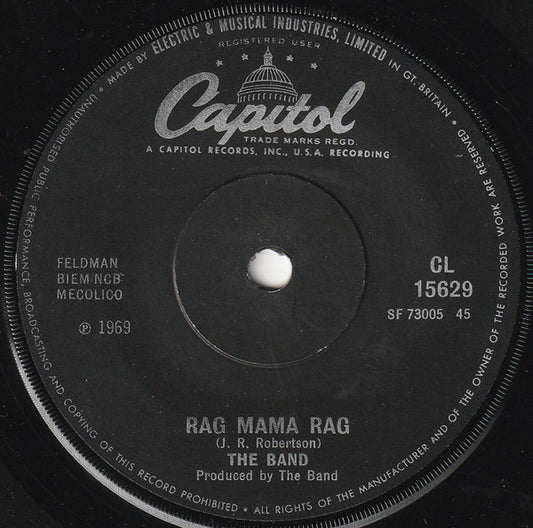 The Band - Rag Mama Rag (7", Single, Sol)