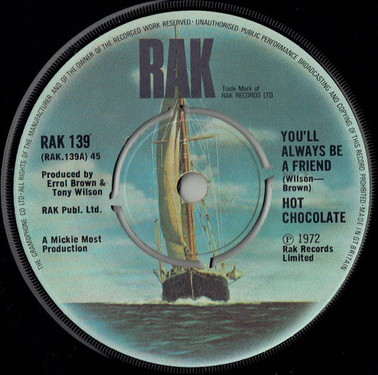 Hot Chocolate - You'll Always Be A Friend (7", Single)