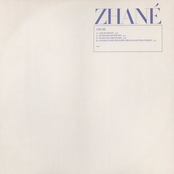 Zhané - Crush (12", Single, Promo)