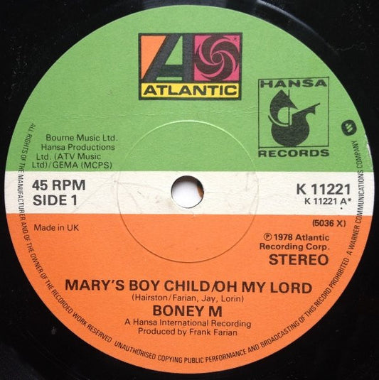 Boney M. - Mary's Boy Child / Oh My Lord (7", Single)