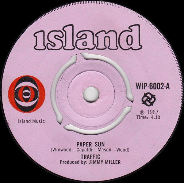 Traffic - Paper Sun (7", Single, Pus)