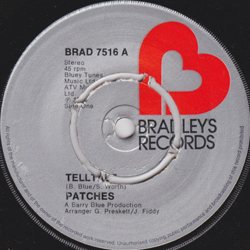 Patches* - Telltale (7", Single, 4-P)