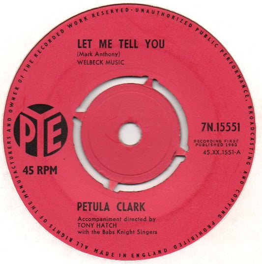 Petula Clark - Let Me Tell You  (7", Single)