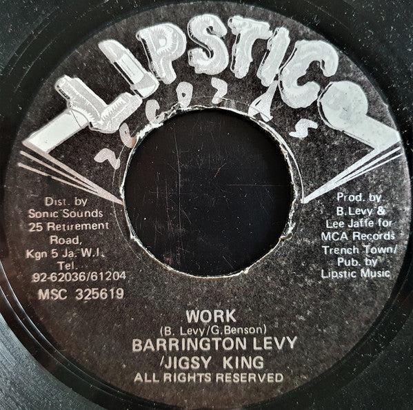 Barrington Levy / Jigsy King - Work (7")