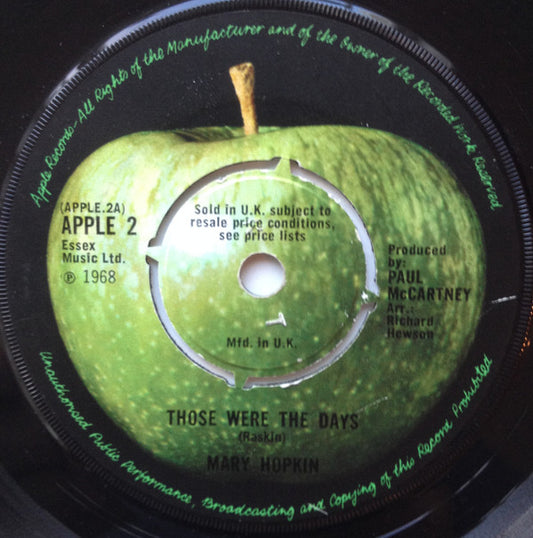 Mary Hopkin - Those Were The Days (7", Single, 4-P)