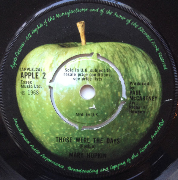 Mary Hopkin - Those Were The Days (7", Single, 4-P)