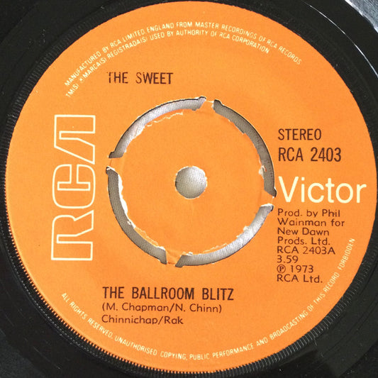 The Sweet - The Ballroom Blitz (7", Single, Kno)