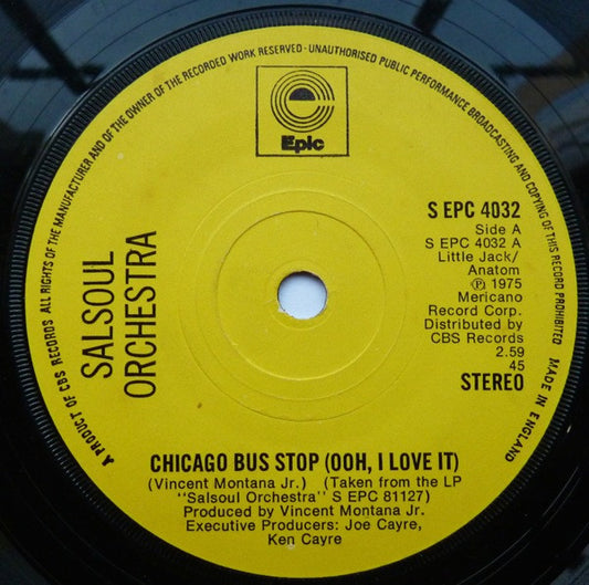 Salsoul Orchestra* - Chicago Bus Stop (Ooh, I Love It) (7", Sol)