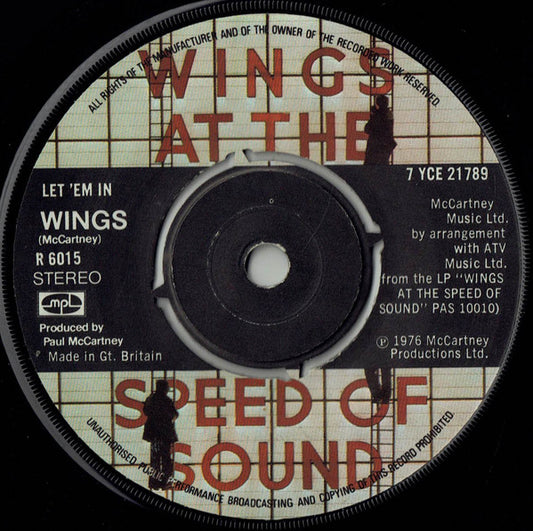 Wings (2) - Let 'Em In (7", Single)