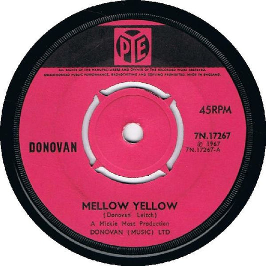 Donovan - Mellow Yellow (7", Single, Pus)