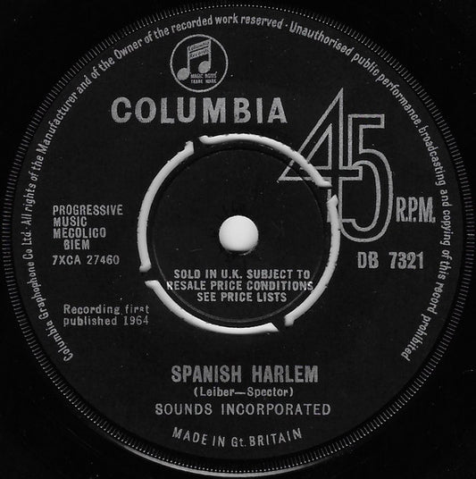 Sounds Incorporated - Spanish Harlem (7")