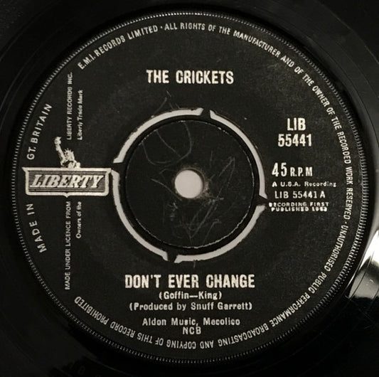 The Crickets (2) - Don't Ever Change (7")