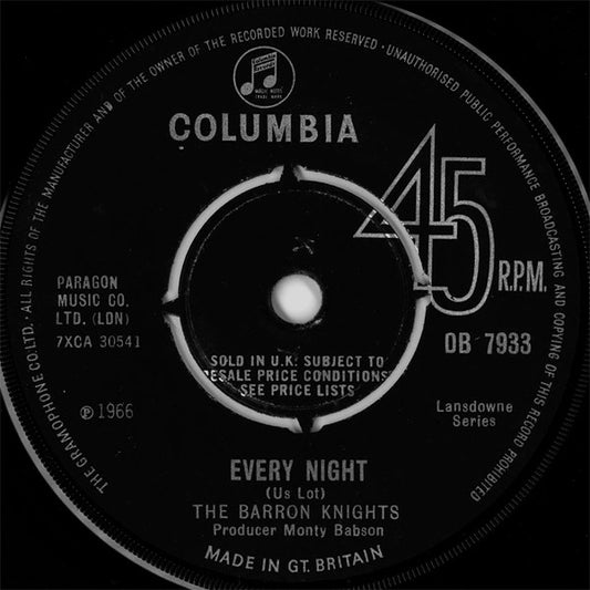 The Barron Knights - Doing What She's Not Supposed To Do (7", Single)