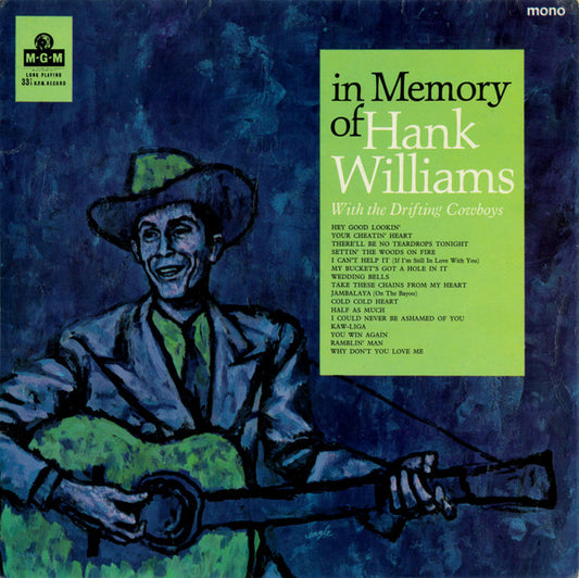 Hank Williams With The Drifting Cowboys* - In Memory Of Hank Williams (LP, Comp, Mono)