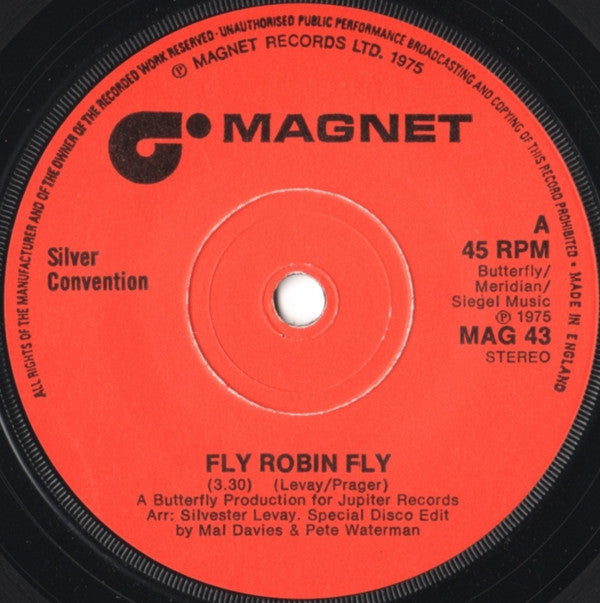 Silver Convention - Fly Robin Fly (7", Single)